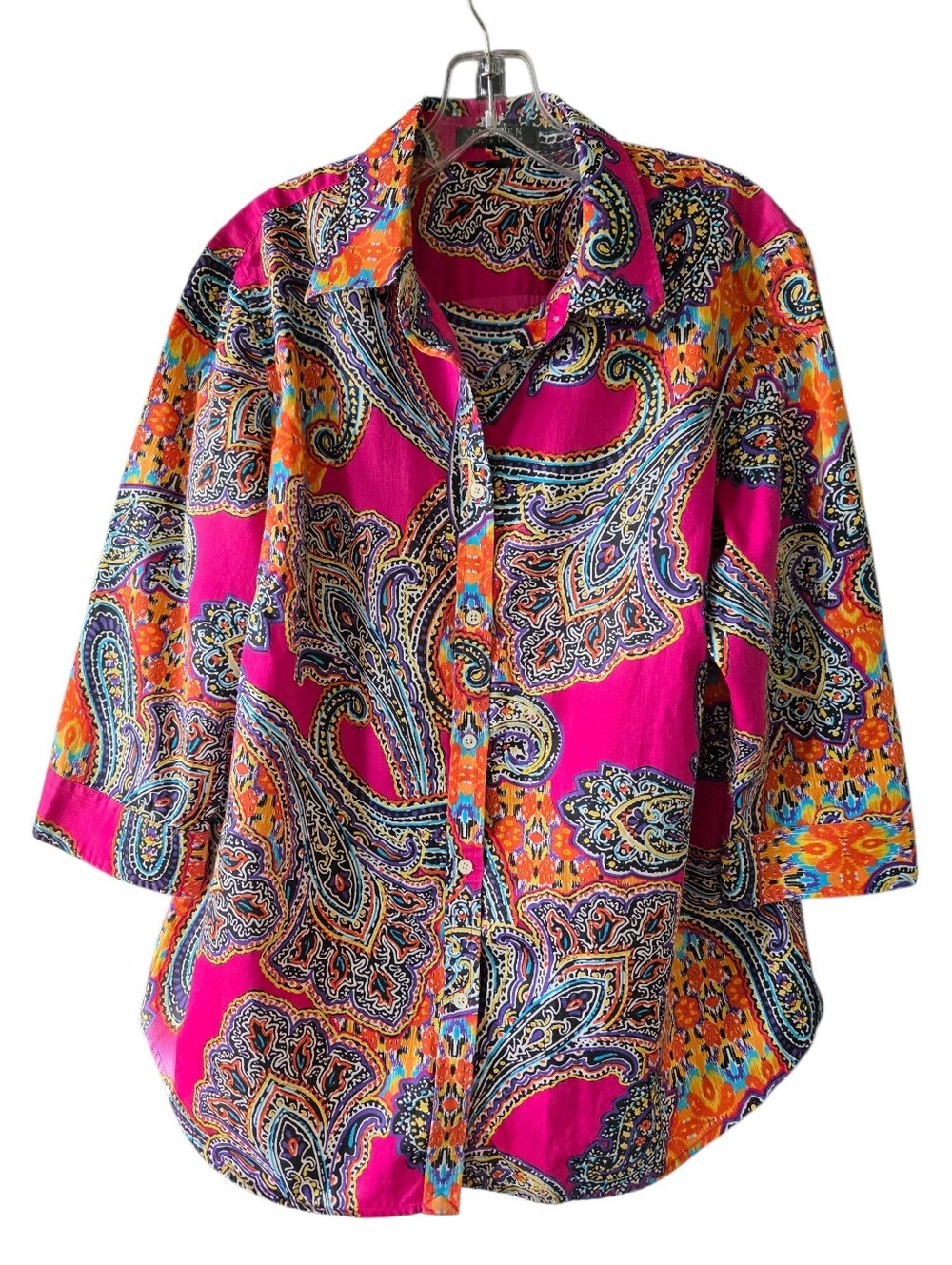 Lauren Ralph Lauren Women's Colorful Paisley Button-Down Blouse